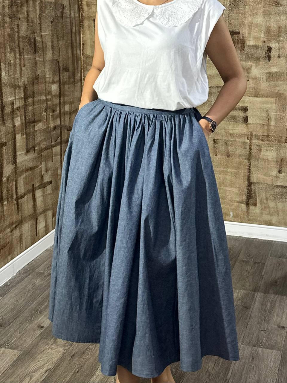 Jupe En Jean DDP - Taille 38 (M), Neuve Sans étiquettes, Couleur Bleu